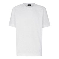 Men's FENDI FW21 F Pattern Printing Round Neck Short Sleeve White T-Shirt FY0936AGABF0QA0