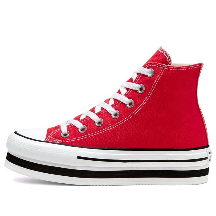 (WMNS) Converse Everyday Platform Chuck Taylor All Star Thick Sole Red White Sneakers 'Red White' 567996C