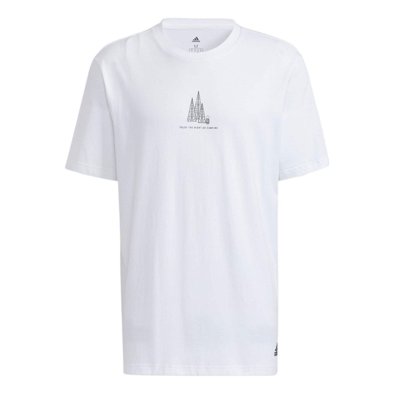 adidas Casual Sports Breathable Pattern Short Sleeve White HI3036
