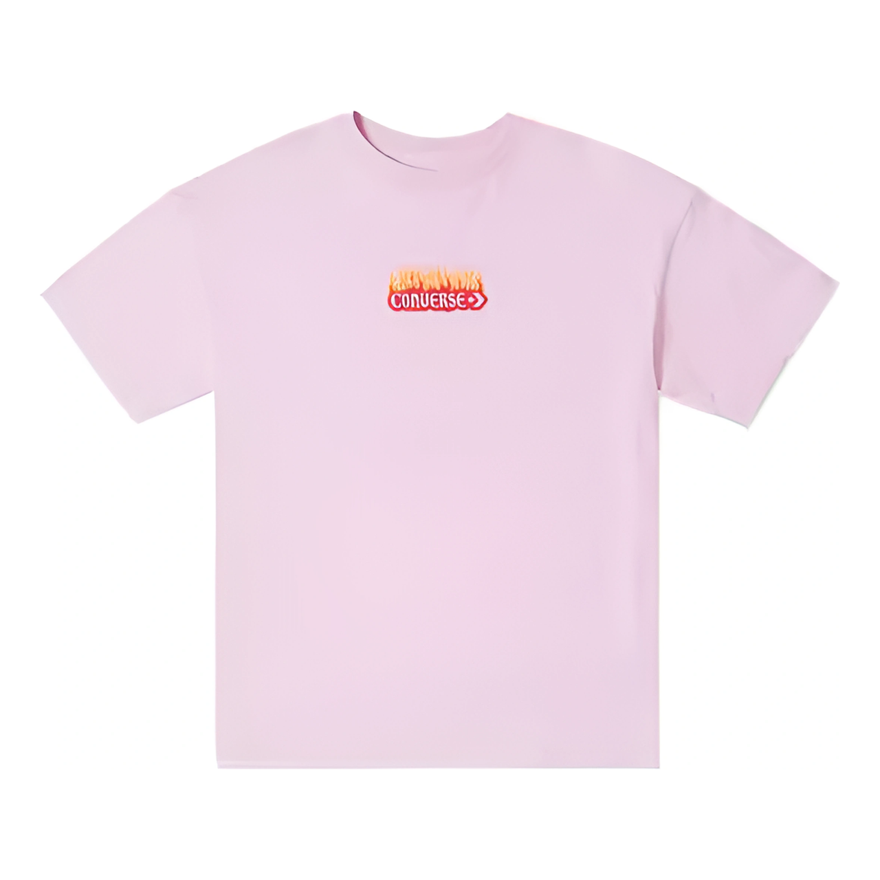 (WMNS) Converse Flaming Logo Oversized T-Shirt 'Pink' 10026466-A03