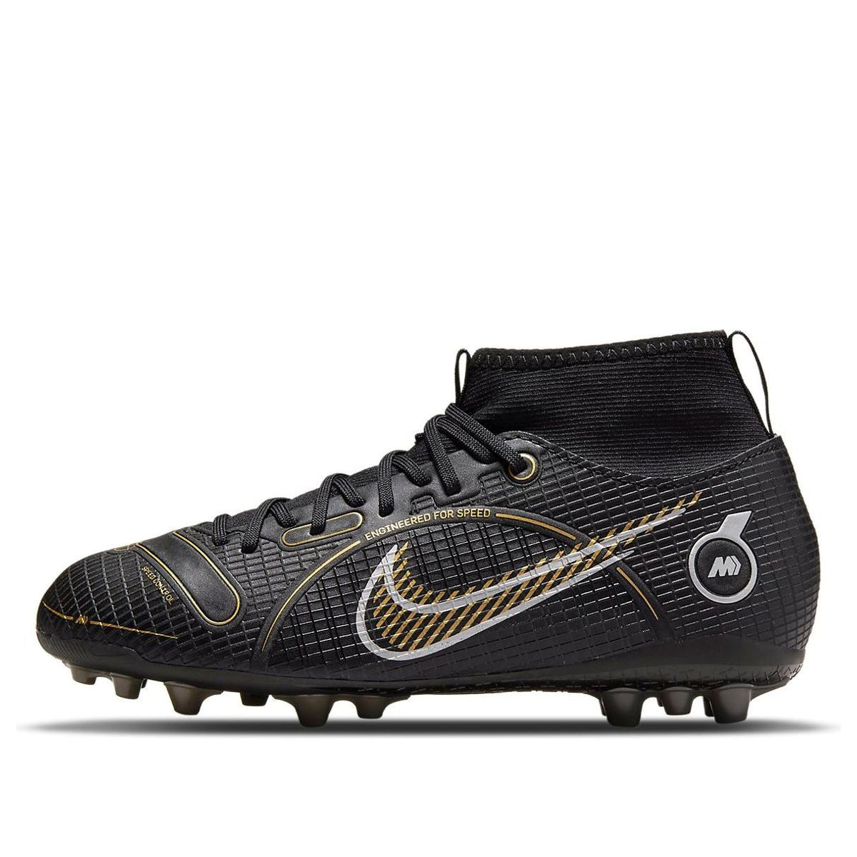 (GS) Nike Jr Mercurial Superfly 8 Academy AG 'Black Yellow' DJ2859-007