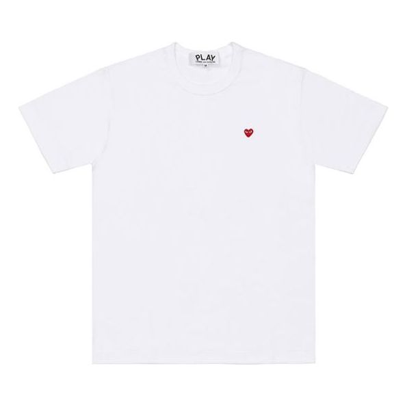 COMME des GARCONS PLAY Basic T-Shirt Mini Red Emblem 'White' AZ-T304-051-2