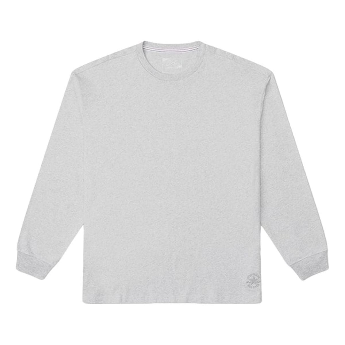 Converse Gold Standard Embroidered Logo Long Sleeves T-Shirt 'Grey' 10026898-A02