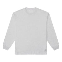 Converse Gold Standard Embroidered Logo Long Sleeves T-Shirt 'Grey' 10026898-A02