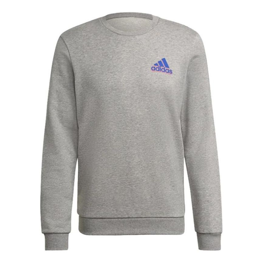 adidas Lil Crew M Soccer/Football Sports Printing Round Neck Pullover Gray GN6886