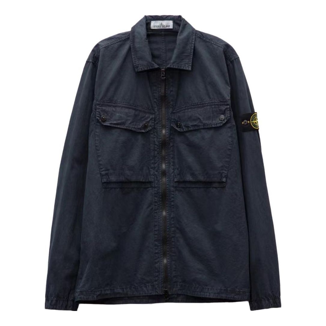 STONE ISLAND Old Effect Overshirt 'Navy Blue' 7915102WN-V0120