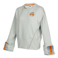 (WMNS) Nike Fleece Print Crew Sweatshirt 'Grey' DD4538-013