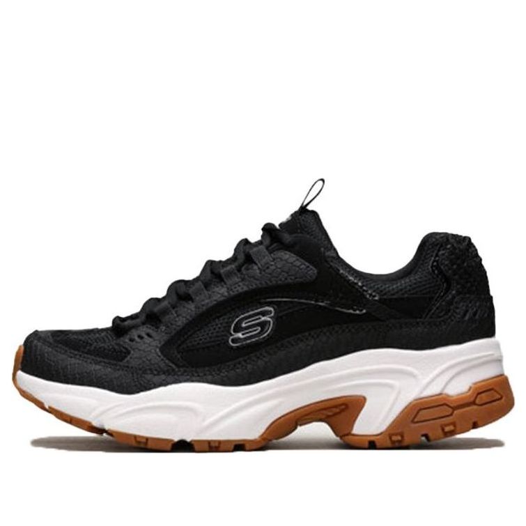 (WMNS) Skechers Stamina-Classy Trail Low-Top Running Shoes Black/White 13451-BKW