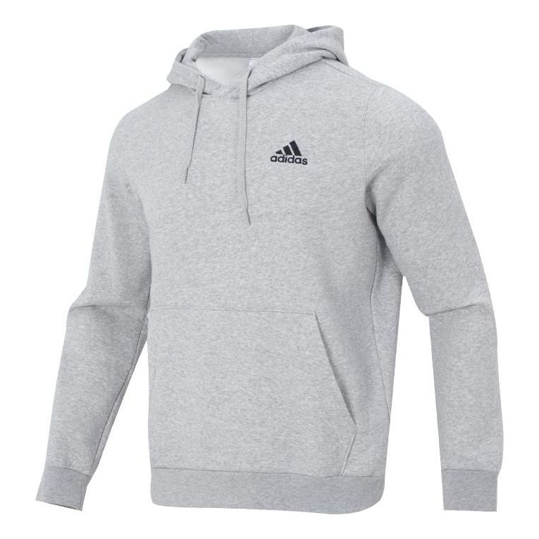 adidas Fleece Logo Hoodie 'Grey' H12213