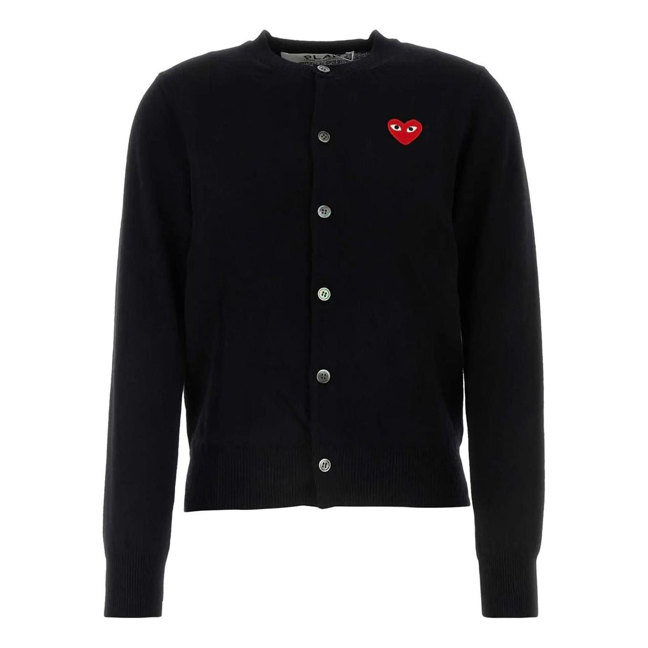 (WMNS) COMME des GARCONS PLAY FW25 Red Emblem Cardigan 'Black' AX-N007-051-1