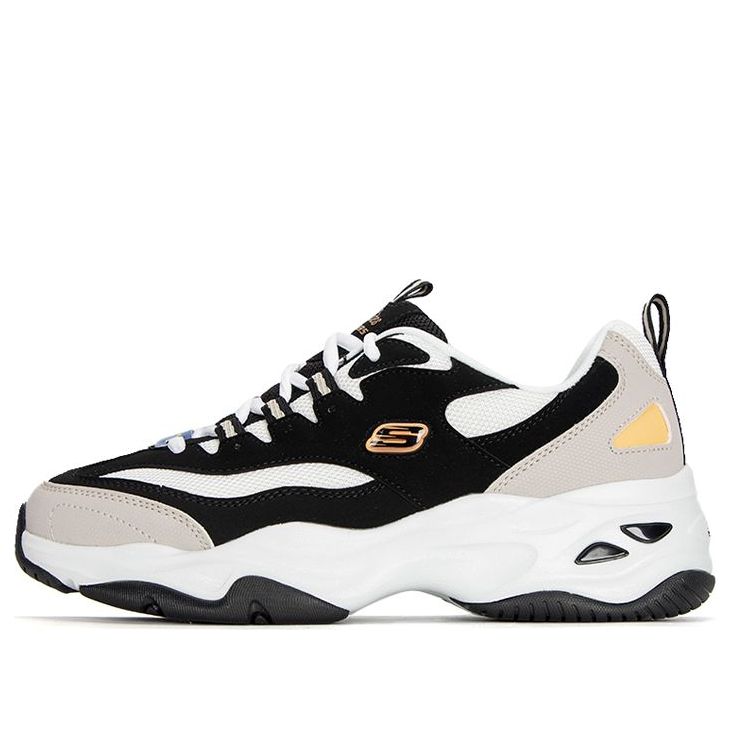 (WMNS) Skechers D'lites 4.0 'Black White' 896122-BKMT