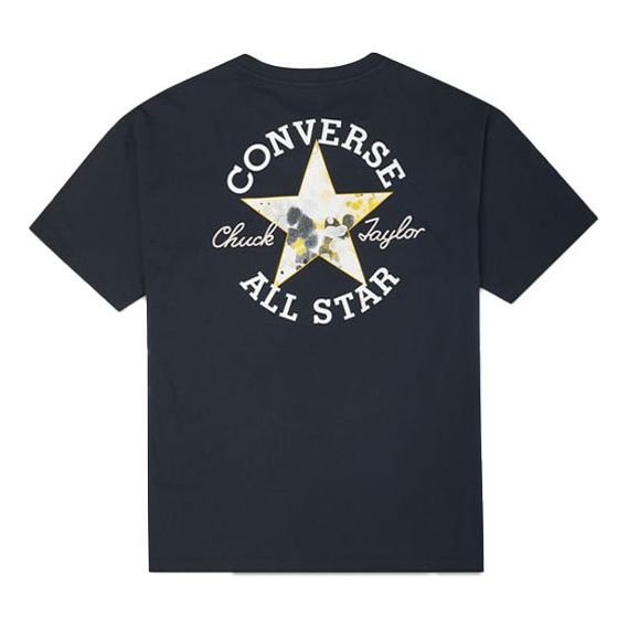 (WMNS) Converse Embroidered Alphabet Printing Loose Casual Round Neck Short Sleeve Black T-Shirt 10021480-A01