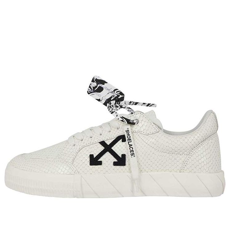 Off-White Low Vulcanized Calf Leather Sneaker 'White Black' OMIA085S21LEA0030110