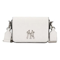 MLB Retro Full Print Monogram Series NY New York Yankees Shoulder Bag Messenger Bag White 32BGPB111-50I