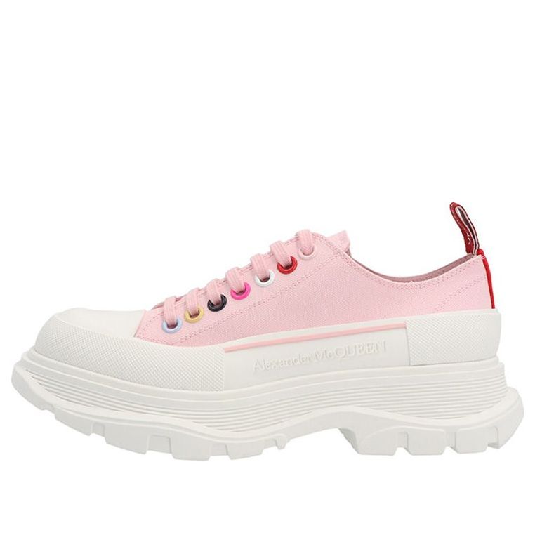 (WMNS) Alexander McQueen Tread Slick Low Lace Up 'Pink Multicolor' 611705W4MVV5801