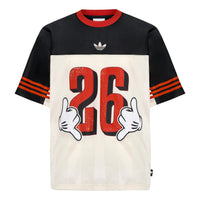 adidas x Disney Mickey Mouse Jersey Asia Sizing 'Black Wonder White' KU3104
