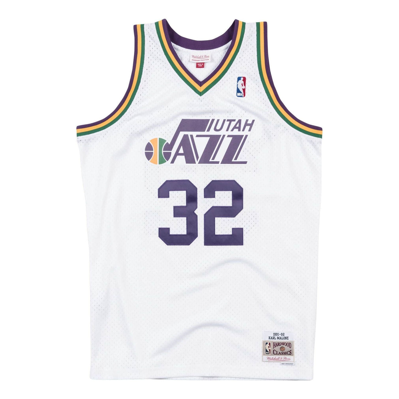 Mitchell & Ness x NBA Utah Jazz 1991-92 Swingman Jersey 'Karl Malone 32' SMJYCP18003-UJAWHIT91KMA