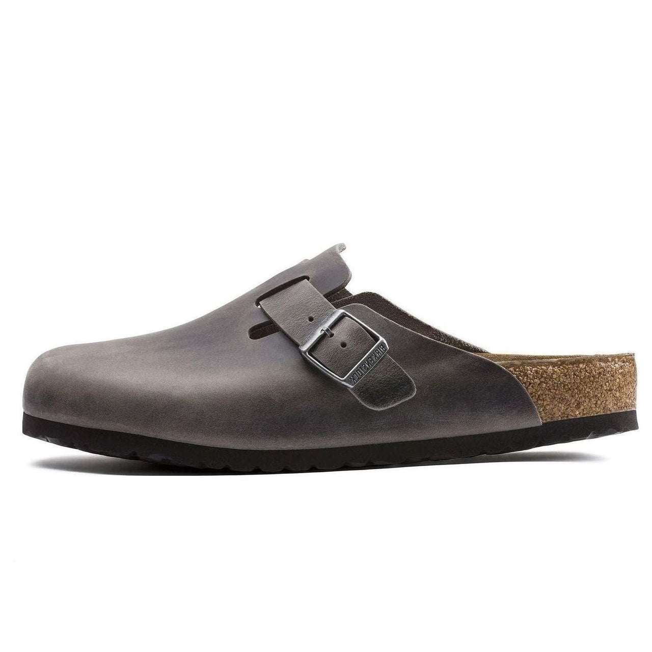 Birkenstock Boston Soft Footbed Oiled Leather Sandals 'Iron' 1013255