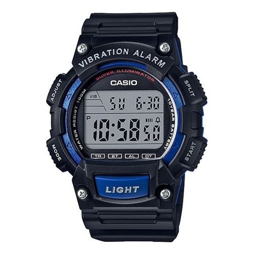 CASIO Sports Analog Quartz Waterproof Mens BlackBlue Digital W-736H-2A