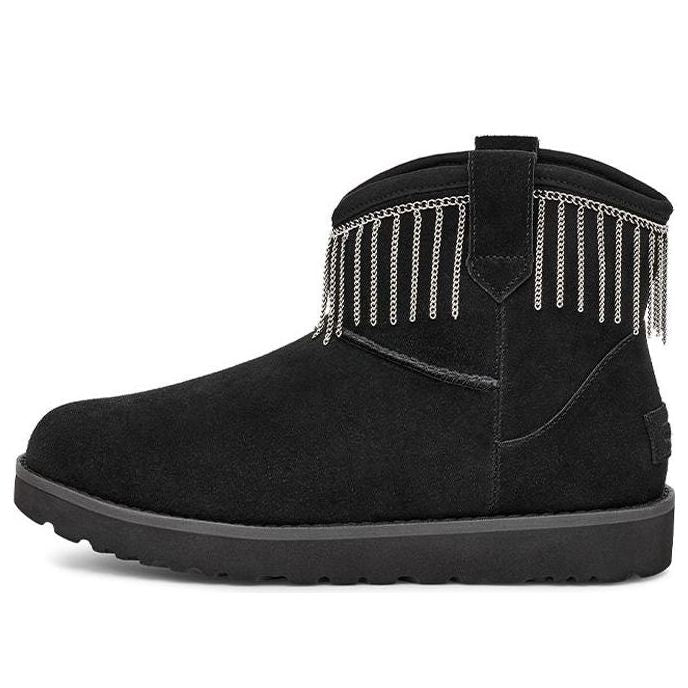 (WMNS) UGG Classic Mini Fringe 'Black' 1127454-BLK