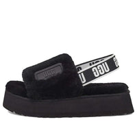 (WMNS) UGG Disco Slide Thick Sole Black Slippers 1112258-BLK