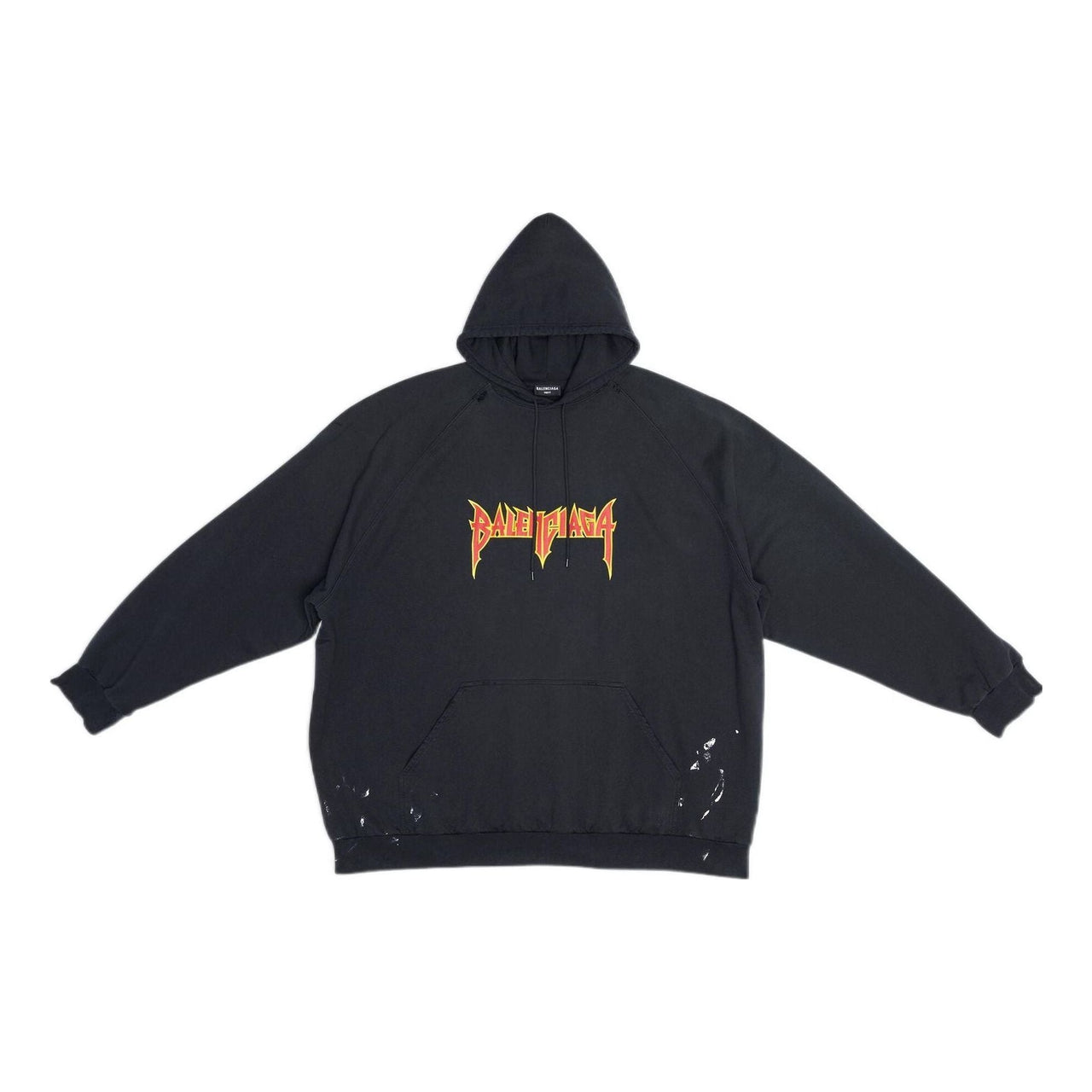 Balenciaga SBalenciaga Metallica Hoodie Oversized Fit 'Black Orange' 697879TMV891055
