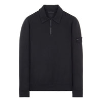STONE ISLAND Ghost Half Zip Collared Sweat 'Black' 7615629F3-V0029