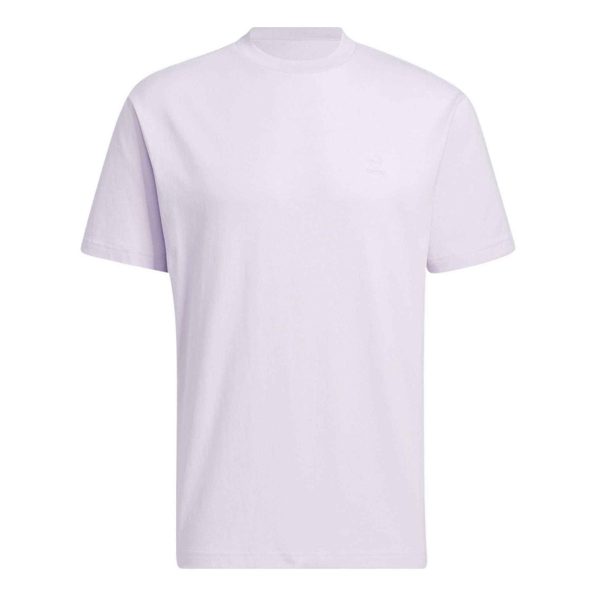 adidas neo Solid Color Round Neck Sports Short Sleeve Light Purple T-Shirt HS6817