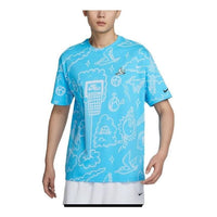 Nike Max90 Allover Print Basketball T-Shirt 'Blue' DZ2699-416
