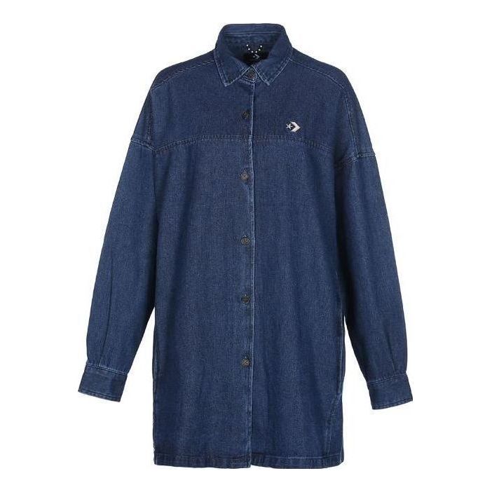 (WMNS) Converse Utility Woven Shirt 'Blue' 10024864-A01