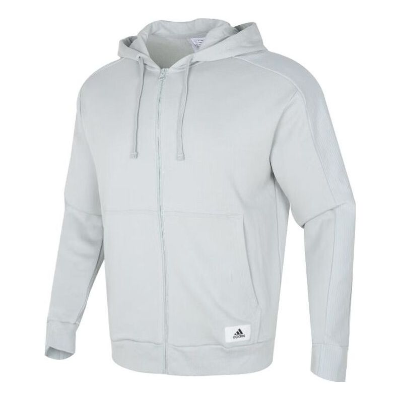 adidas Lounge French Terry Full Zip Parka Jackets 'White' IQ3425