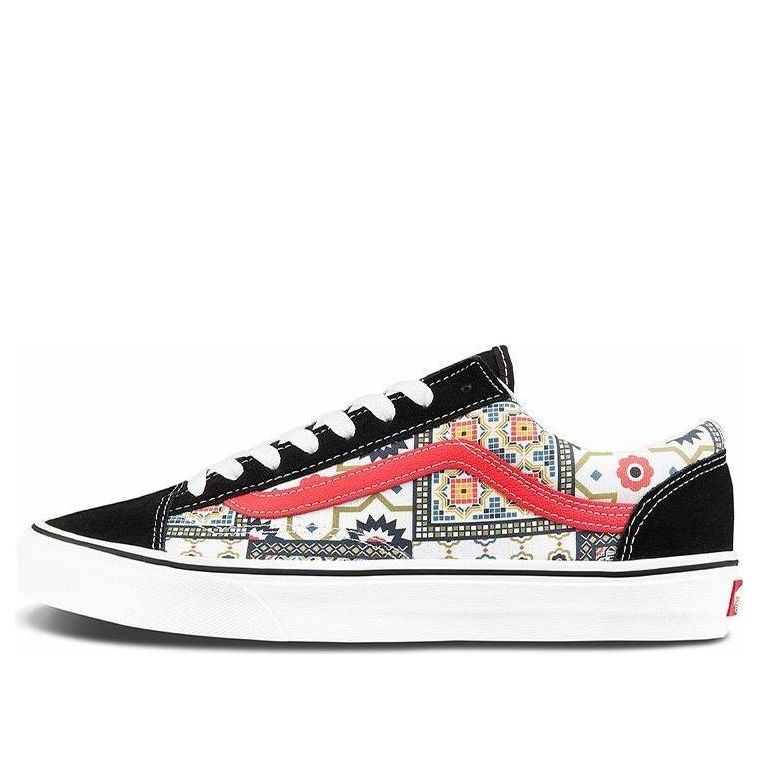 Vans Style 36 Moroccan Tile Check Skate Shoes Black/Red VN0A54F6687