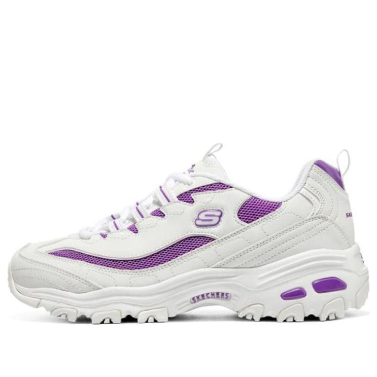 (WMNS) Skechers D'LITES 1.0 'White Purple' 896204-WPR