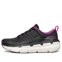 (WMNS) Skechers Max Cushioning Premier Sports Shoes Black/White/Purple 128133-BKPR