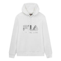 FILA Logo Printing Athleisure Casual Sports hooded Pullover Knit White F11M018219F-WT