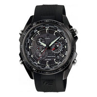 Men's CASIO Edifice Series Stainless Steel Solar Energy Movement Quartz Watch Solar Powered Mens Black Analog EQS-500C-1A1