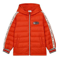 (GS) Skechers SKX Short Down Jacket 'Orange Black Green' L321B021