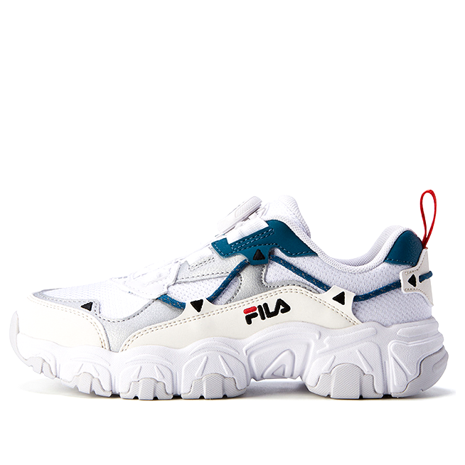 (GS) FILA Fluid Sneakers 'White Grey Teal' K15B211113FWS