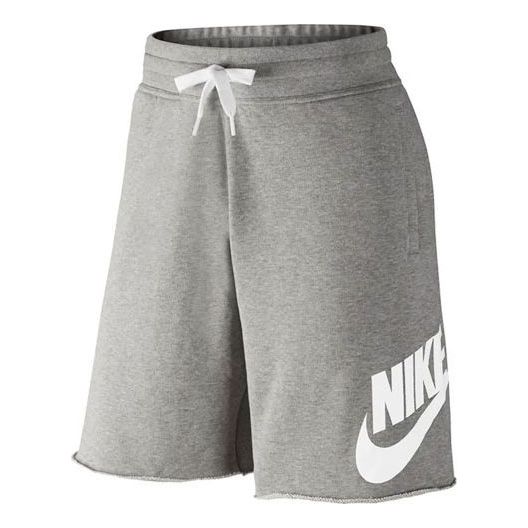 Nike Large Logo Printing Basketball Sports Shorts Gray 905299-063