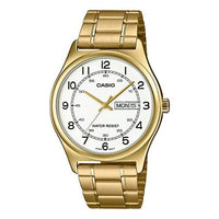 CASIO Stainless Steel Strap Waterproof White Dial Mens White Analog MTP-V006G-7B