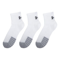 Under Armour HeatGear Quarter Socks 3-Pack 'White Grey' 1353262-100