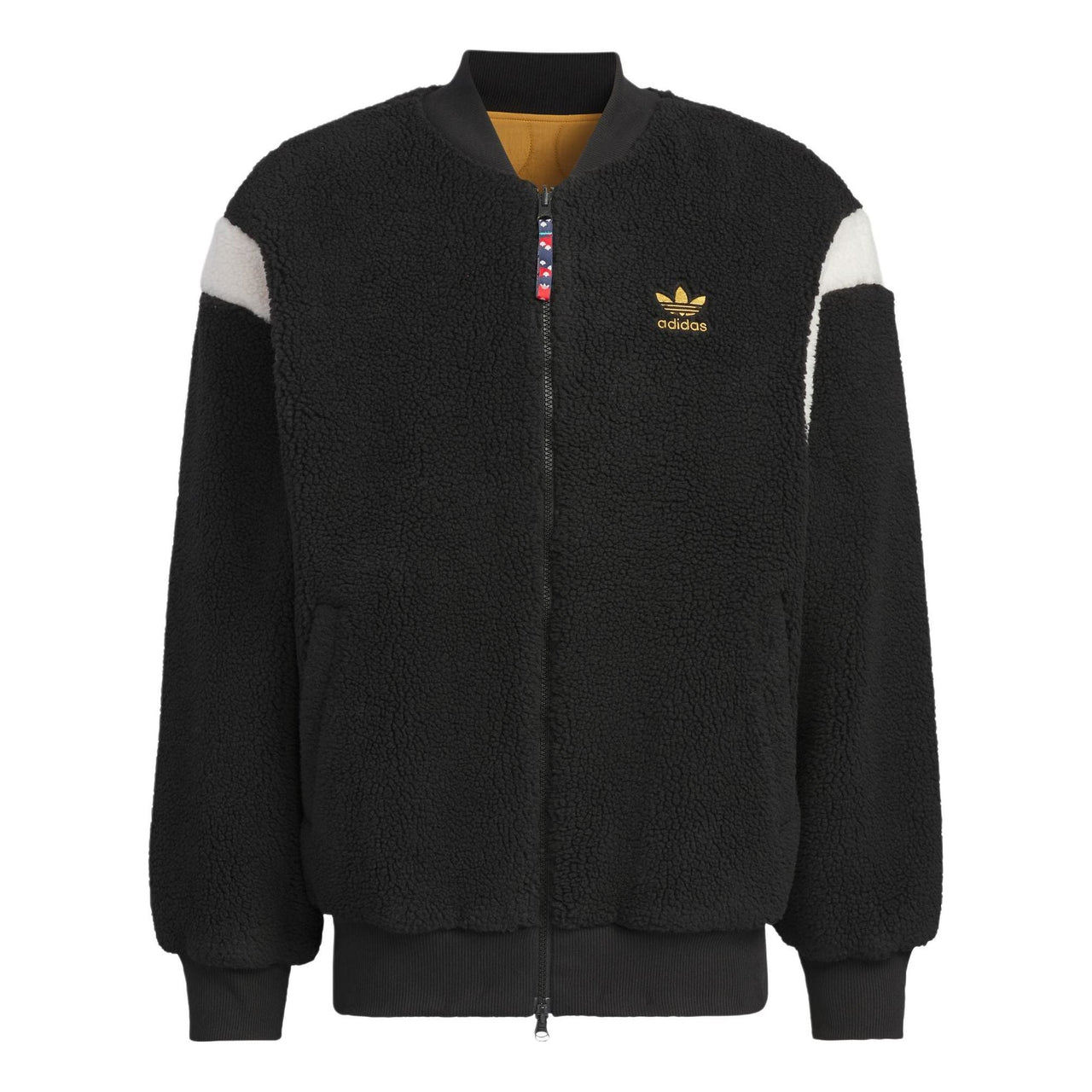 adidas Originals X Feifei Ruan Reversible Sherpa Bomber Asia Sizing 'Black Yellow' IX4215