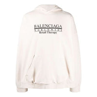 Balenciaga Worldwide Logo Popover Hoodie 'Chalky White Black' 674986TLVA99054
