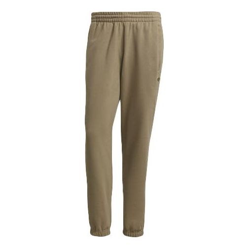 Men's adidas originals Logo Solid Color Bundle Feet Sports Pants/Trousers/Joggers Brown H62547