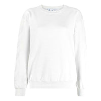 (WMNS) Off-White SS21 Arrow Logo Printing Sports Round Neck Hoodie Version White OWBA046S21JER0020101