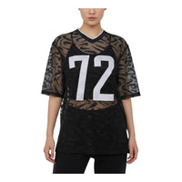 (WMNS) Nike Sportswear Chill Lace Oversized Jersey Asia Sizing 'Black White' IM8388-010
