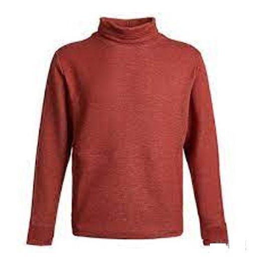 Men's Nike Dri-Fit Solid Color High Collar Pullover Long Sleeves Red CU6256-689