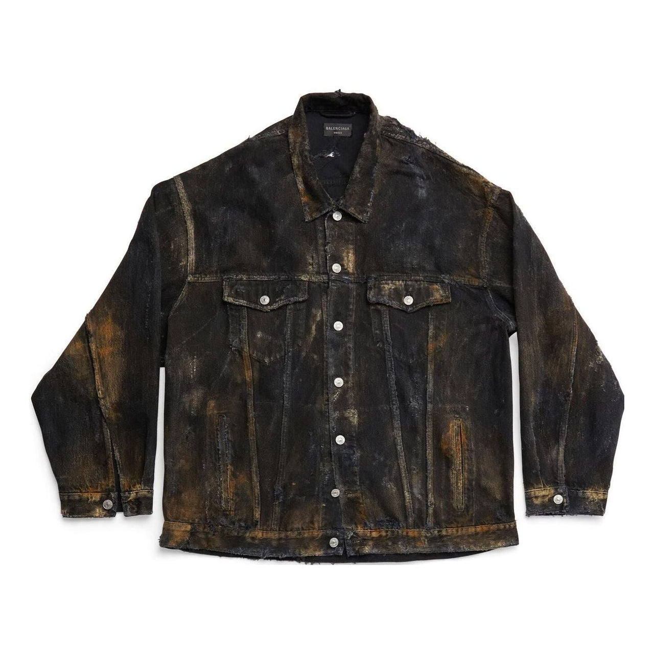 Balenciaga Oversized Denim Jacket 'Black' 748022TBP471363