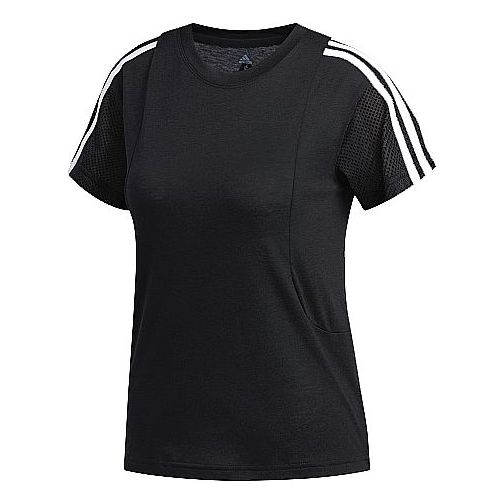(WMNS) adidas Training Round Neck Pullover Short Sleeve Black EA3357