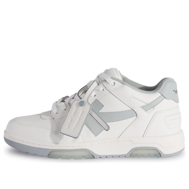 Off-White Out Of Office Leather Sneakers 'Grey White' OMIA189C99LEA0060109